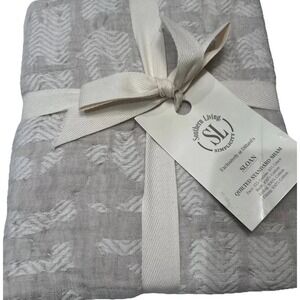 Southern Living Quilted Pillow Sham Standard Simplicity Sloan Beige Linen Blend